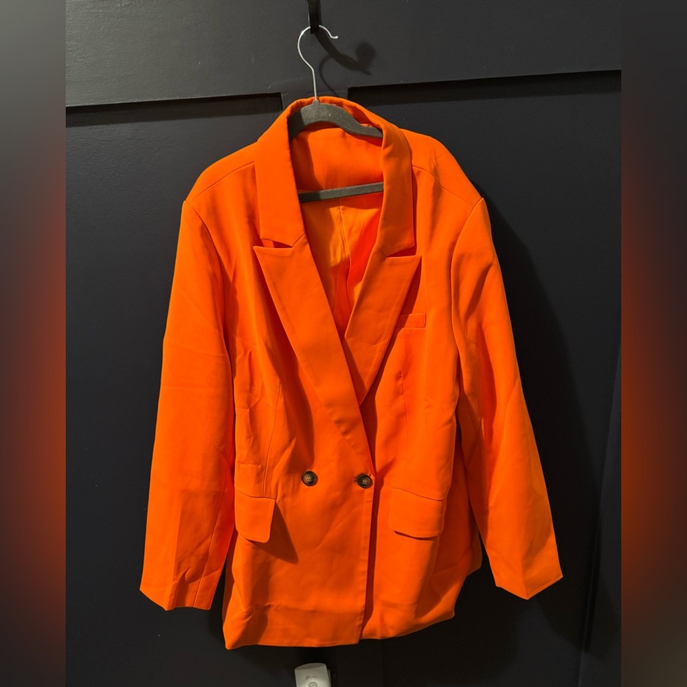 Women's oversized Orange Blazer